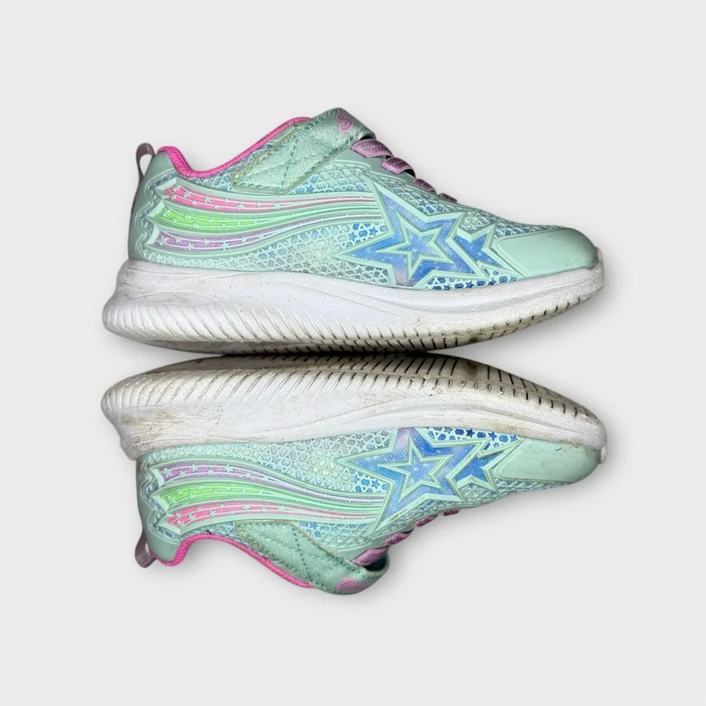 Skechers Wishful Star Jumpster Blue & Pink Sneakers - Picture 3 of 7